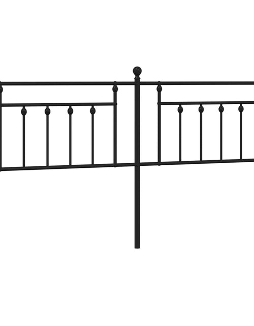 Загрузите изображение в средство просмотра галереи, Tăblie de pat metalică, negru, 200 cm
