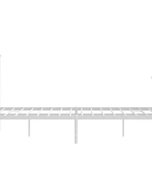 Загрузите изображение в средство просмотра галереи, Cadru de pat metalic cu tăblie, alb, 150x200 cm
