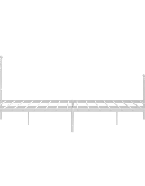 Загрузите изображение в средство просмотра галереи, Cadru de pat metalic cu tăblie de cap/picioare, alb, 180x200 cm
