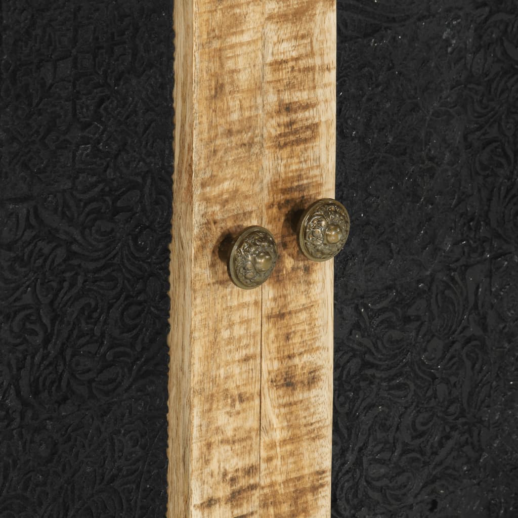 Dulap cu 2 uși, 55x35x75 cm, lemn masiv mango și fier