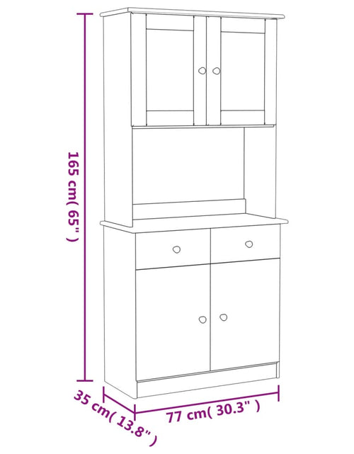 Încărcați imaginea în vizualizatorul Galerie, Dulap înalt ALTA, alb, 77x35x165 cm, lemn masiv de pin

