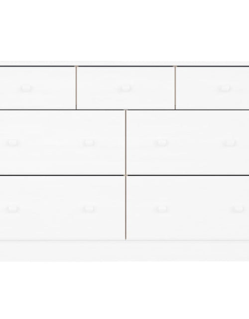 Загрузите изображение в средство просмотра галереи, Comodă cu sertare ALTA, alb, 112x35x73 cm, lemn masiv de pin

