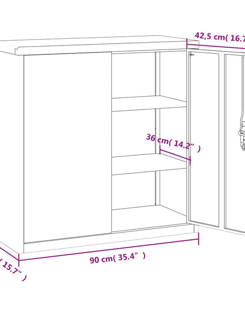 Încărcați imaginea în vizualizatorul Galerie, Dulap pentru dosare, alb, 90x40x90 cm, oțel
