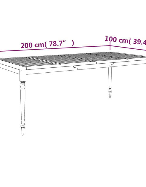 Загрузите изображение в средство просмотра галереи, Masa Batavia, 200x100x75 cm, lemn masiv de tec
