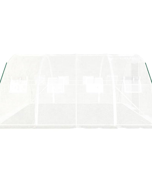 Încărcați imaginea în vizualizatorul Galerie, Seră cu cadru din oțel, alb, 16 m², 4x4x2 m
