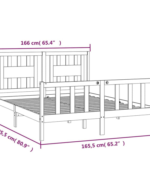 Загрузите изображение в средство просмотра галереи, Cadru de pat cu tăblie, 160x200 cm, lemn masiv de pin
