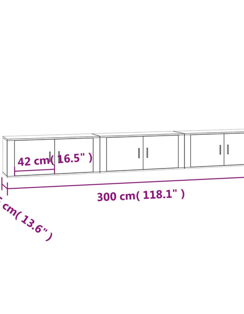 Încărcați imaginea în vizualizatorul Galerie, Dulapuri TV montate perete 3 buc. alb extralucios 100x34,5x40cm

