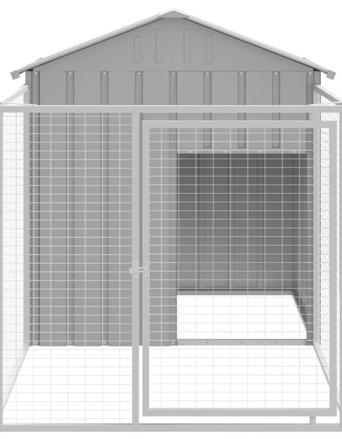 Загрузите изображение в средство просмотра галереи, Cușcă de câine &amp; țarc gri deschis 117x201x123cm oțel galvanizat
