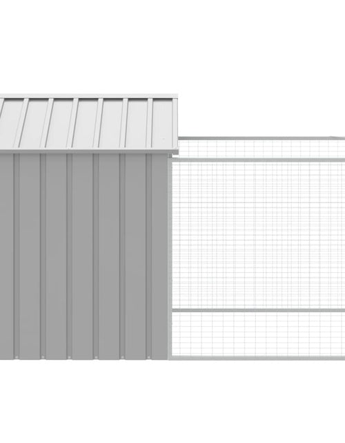 Încărcați imaginea în vizualizatorul Galerie, Cușcă de câine &amp; țarc gri deschis 117x201x123cm oțel galvanizat
