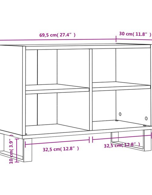 Încărcați imaginea în vizualizatorul Galerie, Comodă TV, stejar maro, 69,5x30x50 cm, lemn compozit
