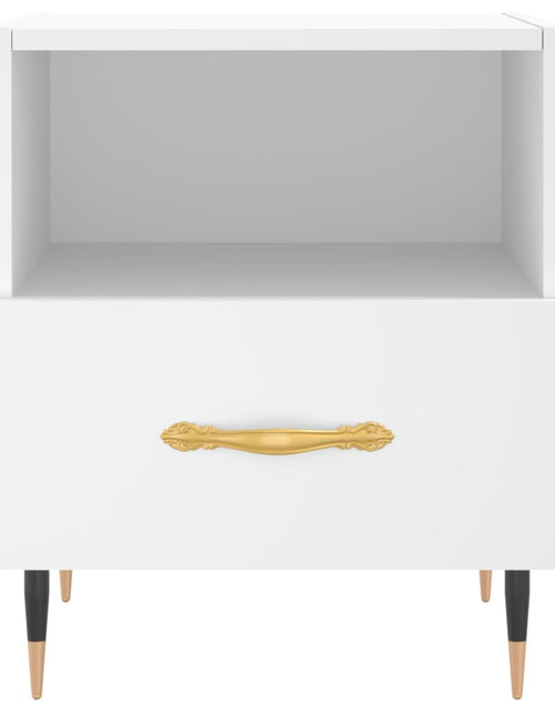 Încărcați imaginea în vizualizatorul Galerie, Noptiere, 2 buc., alb, 40x35x47,5 cm, lemn compozit
