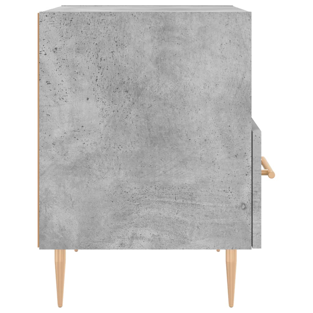 Noptiere, 2 buc., gri beton, 40x35x47,5 cm, lemn compozit