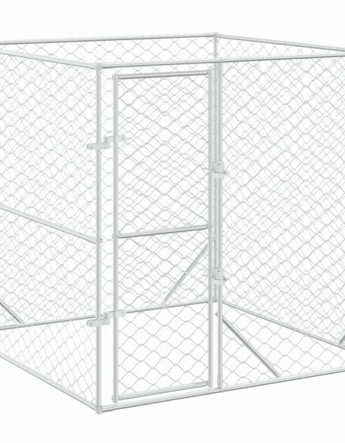 Încărcați imaginea în vizualizatorul Galerie, Padoc de exterior pentru câini argintiu 2x2x2 m oțel galvanizat - Lando
