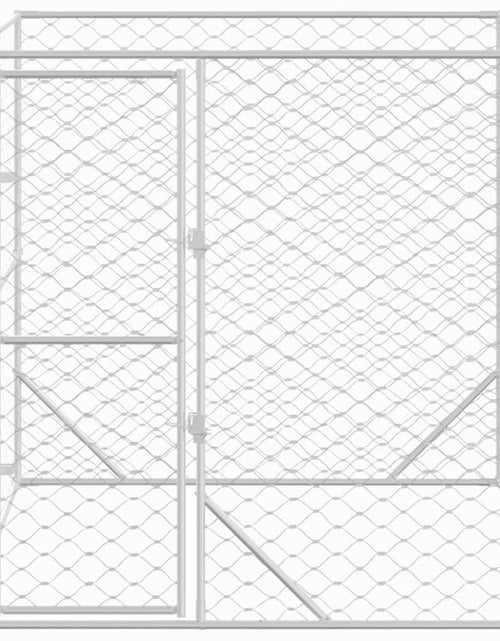 Загрузите изображение в средство просмотра галереи, Padoc de exterior pentru câini argintiu 2x2x2 m oțel galvanizat - Lando
