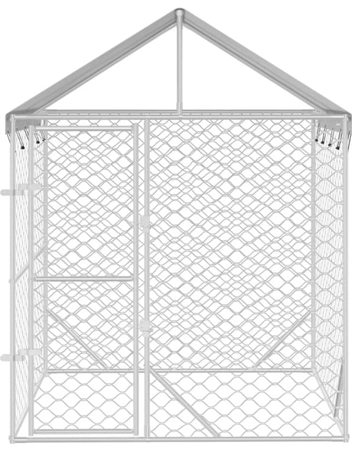 Загрузите изображение в средство просмотра галереи, Padoc de exterior cu acoperiș argintiu 2x2x2,5m oțel galvanizat
