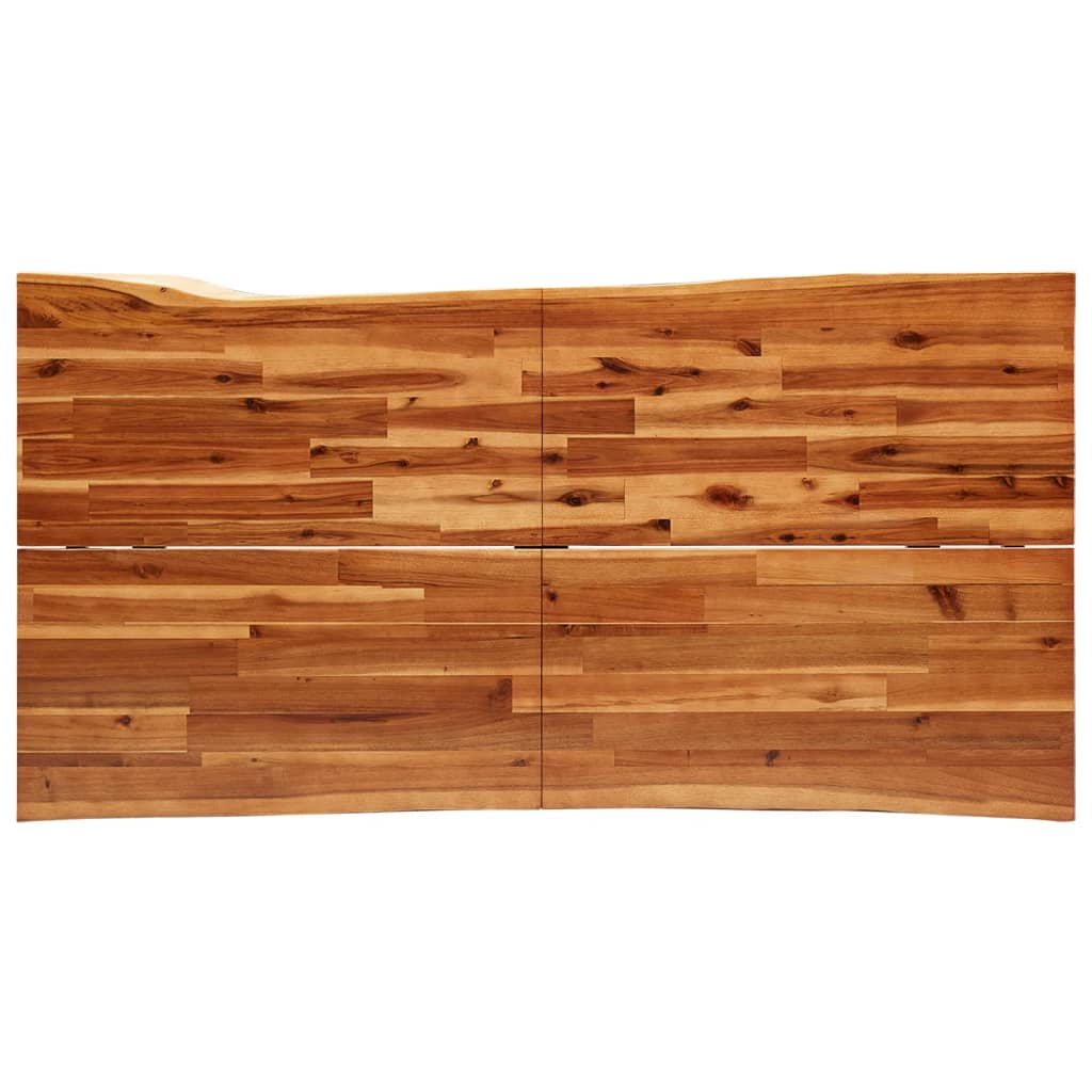 Masă cu margini naturale, 160x80x75 cm, lemn masiv de acacia