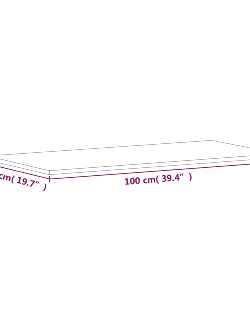 Încărcați imaginea în vizualizatorul Galerie, Blat de masă 100x50x1,5 cm dreptunghiular, lemn masiv de fag
