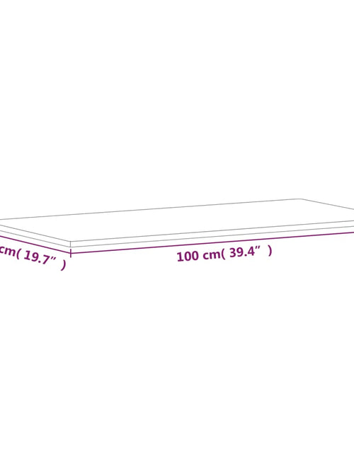 Încărcați imaginea în vizualizatorul Galerie, Blat de masă 100x50x1,5 cm dreptunghiular, lemn masiv de fag
