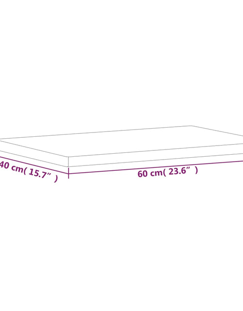 Загрузите изображение в средство просмотра галереи, Blat de masă, 60x40x2,5 cm, dreptunghiular, lemn masiv de fag
