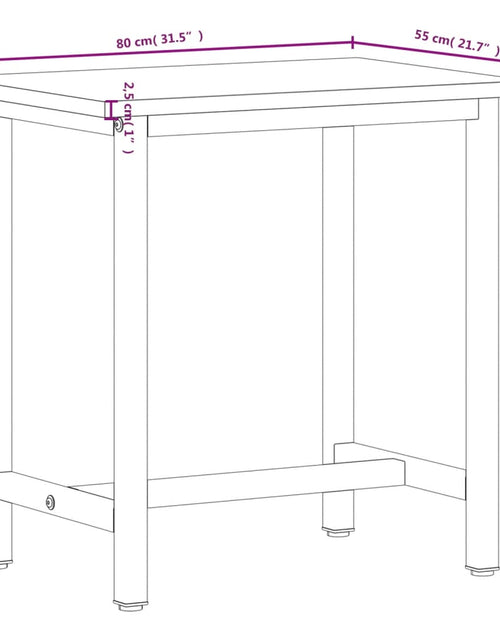 Загрузите изображение в средство просмотра галереи, Banc de lucru 80x55x81,5 cm, lemn masiv de fag și metal
