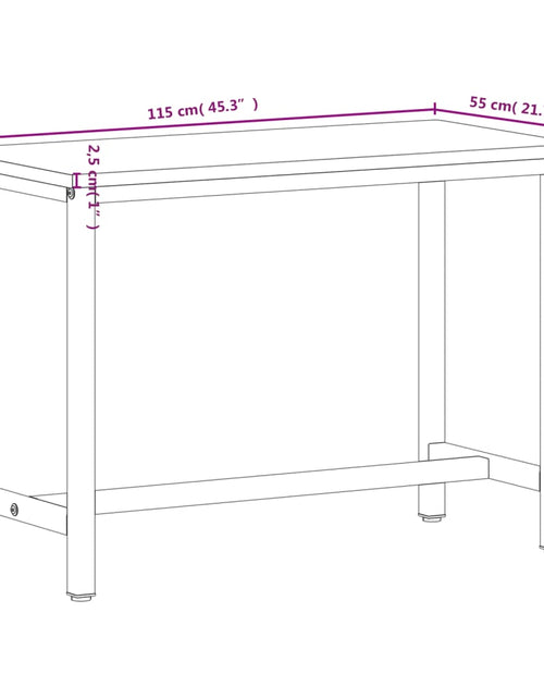 Încărcați imaginea în vizualizatorul Galerie, Banc de lucru, 115x55x81,5 cm, lemn masiv de fag și metal
