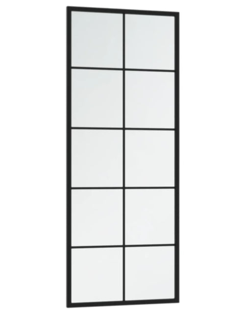 Încărcați imaginea în vizualizatorul Galerie, Oglinzi de perete, 2 buc., negru, 100x40 cm, metal - Lando
