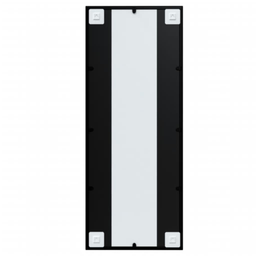 Oglinzi de perete, 2 buc., negru, 100x40 cm, metal - Lando