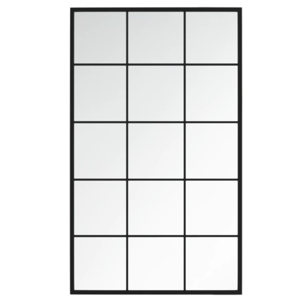 Oglinzi de perete, 4 buc., negru, 100x60 cm, metal - Lando