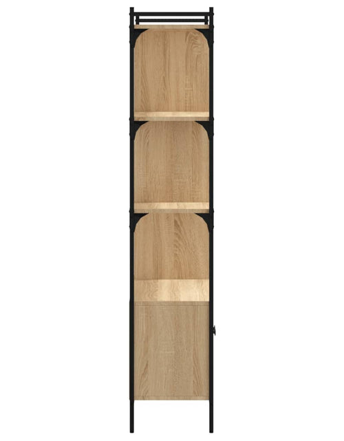 Încărcați imaginea în vizualizatorul Galerie, Bibliotecă cu uși stejar sonoma 76,5x30x154,5 cm lemn compozit
