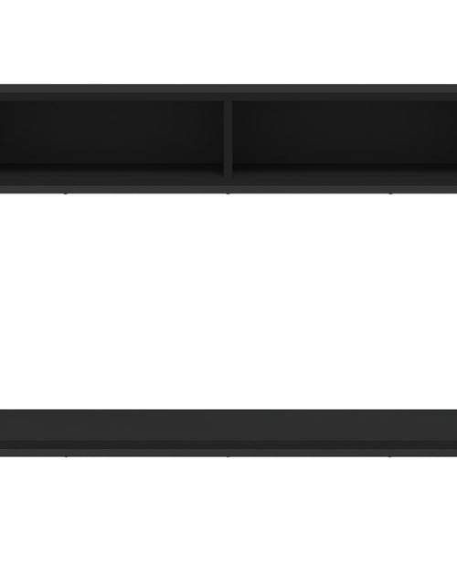 Загрузите изображение в средство просмотра галереи, Măsuță consolă, negru, 100x30,5x75 cm, lemn compozit
