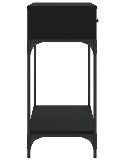 Загрузите изображение в средство просмотра галереи, Măsuță consolă, negru, 100x34,5x75 cm, lemn compozit
