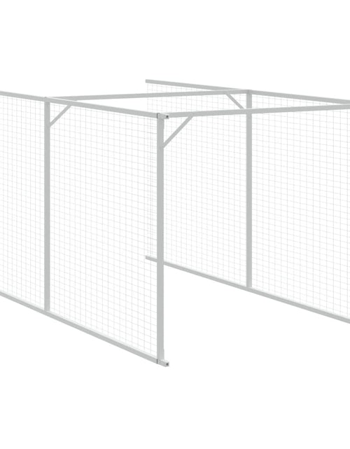 Загрузите изображение в средство просмотра галереи, Casă câine &amp; acoperiș gri deschis 117x405x123cm oțel galvanizat
