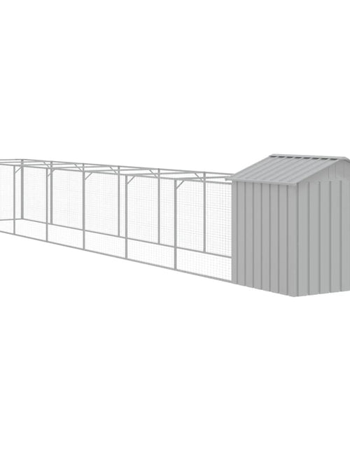 Загрузите изображение в средство просмотра галереи, Casă câine &amp; acoperiș gri deschis 117x813x123cm oțel galvanizat
