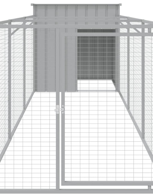 Încărcați imaginea în vizualizatorul Galerie, Cușcă de câine &amp; țarc gri deschis 110x405x110cm oțel galvanizat
