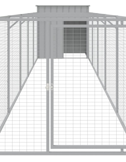 Încărcați imaginea în vizualizatorul Galerie, Cușcă de câine &amp; țarc gri deschis 110x609x110cm oțel galvanizat
