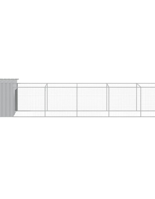 Загрузите изображение в средство просмотра галереи, Cușcă de câine &amp; țarc gri deschis 110x609x110cm oțel galvanizat
