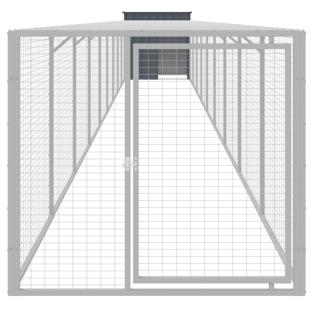 Coteț de pui cu incintă antracit 110x1017x110cm oțel galvanizat