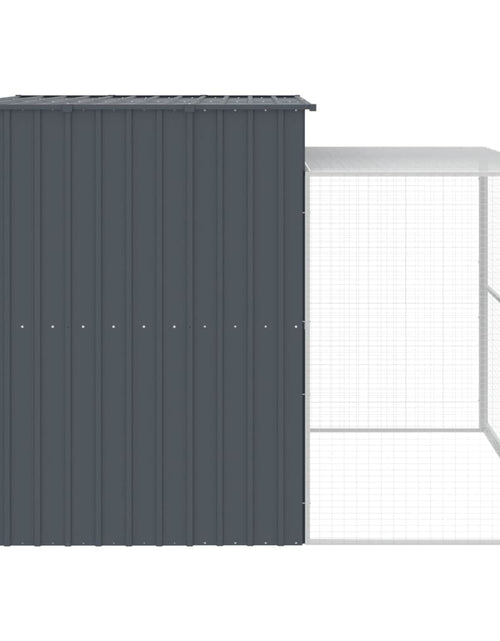 Загрузите изображение в средство просмотра галереи, Cușcă de câine cu țarc antracit 214x253x181 cm oțel galvanizat
