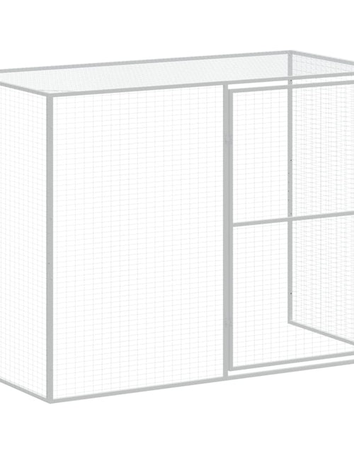 Загрузите изображение в средство просмотра галереи, Cușcă de câine cu țarc antracit 214x253x181 cm oțel galvanizat
