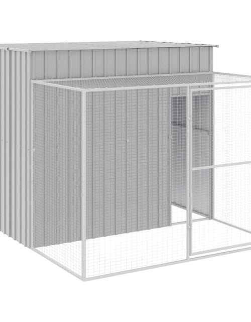 Încărcați imaginea în vizualizatorul Galerie, Cușcă de câine &amp; țarc gri deschis 214x253x181cm oțel galvanizat
