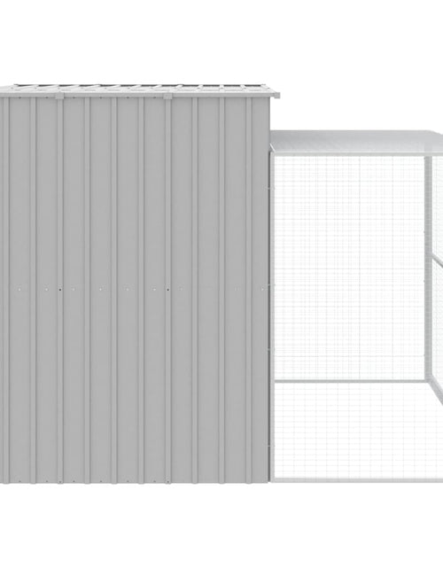 Загрузите изображение в средство просмотра галереи, Cușcă de câine &amp; țarc gri deschis 214x253x181cm oțel galvanizat
