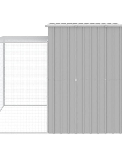 Загрузите изображение в средство просмотра галереи, Cușcă de câine &amp; țarc gri deschis 214x253x181cm oțel galvanizat
