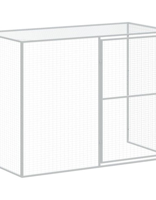 Загрузите изображение в средство просмотра галереи, Cușcă de câine &amp; țarc gri deschis 214x457x181cm oțel galvanizat
