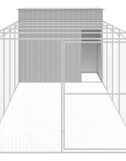 Încărcați imaginea în vizualizatorul Galerie, Cușcă de câine &amp; țarc gri deschis 214x661x181cm oțel galvanizat
