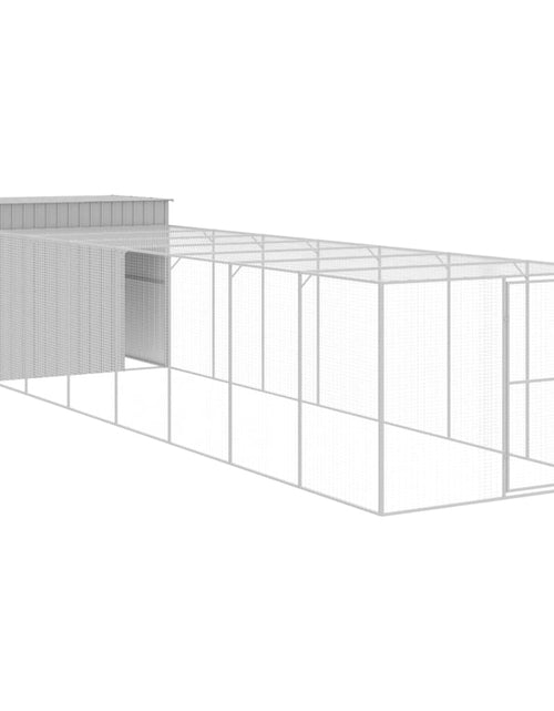 Загрузите изображение в средство просмотра галереи, Cușcă de câine &amp; țarc gri deschis 214x865x181cm oțel galvanizat
