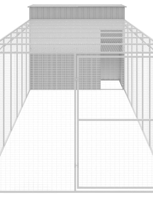 Загрузите изображение в средство просмотра галереи, Cușcă de câine &amp; țarc gri deschis 214x865x181cm oțel galvanizat
