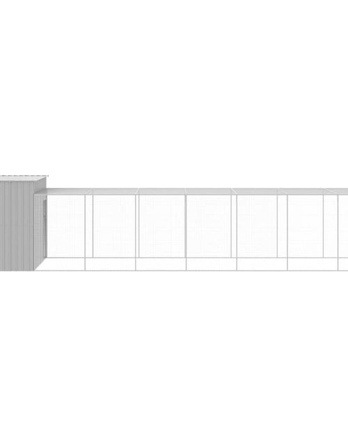 Загрузите изображение в средство просмотра галереи, Cușcă de câine &amp; țarc gri deschis 214x865x181cm oțel galvanizat
