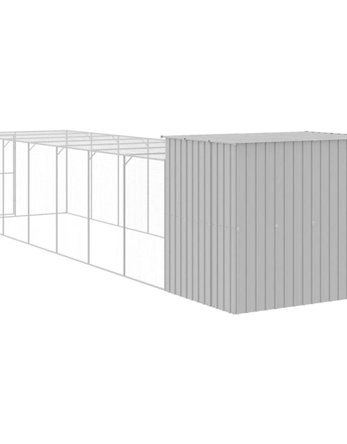 Загрузите изображение в средство просмотра галереи, Cușcă de câine &amp; țarc gri deschis 214x865x181cm oțel galvanizat
