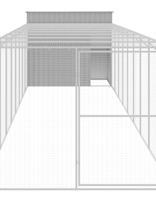 Загрузите изображение в средство просмотра галереи, Cușcă câine &amp; țarc gri deschis 214x1069x181 cm oțel galvanizat
