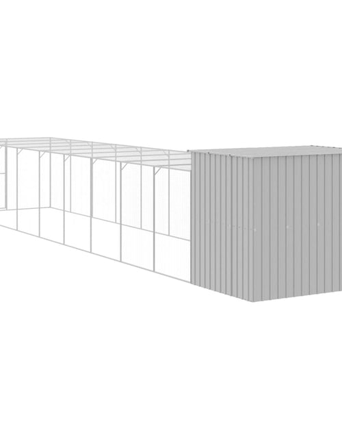 Загрузите изображение в средство просмотра галереи, Cușcă câine &amp; țarc gri deschis 214x1069x181 cm oțel galvanizat
